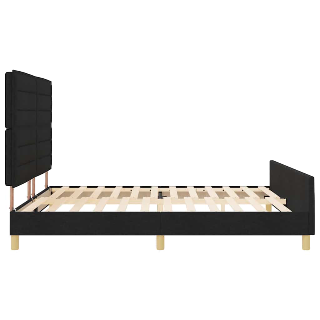 Bedframe Met Hoofdeinde Stof Zwart