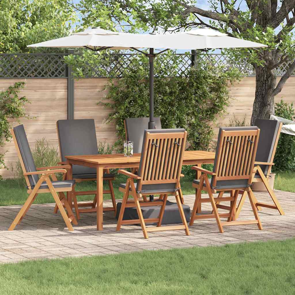 Tuinstoel 6 Pcs Bruin 57 X 71.5 X 104Cm Massief Teakhout