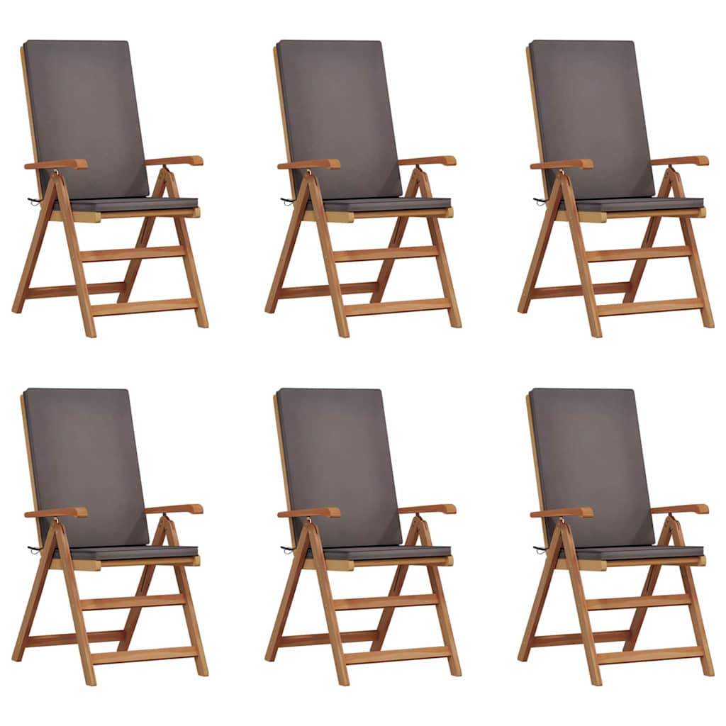 Tuinstoel 6 Pcs Bruin 57 X 71.5 X 104Cm Massief Teakhout