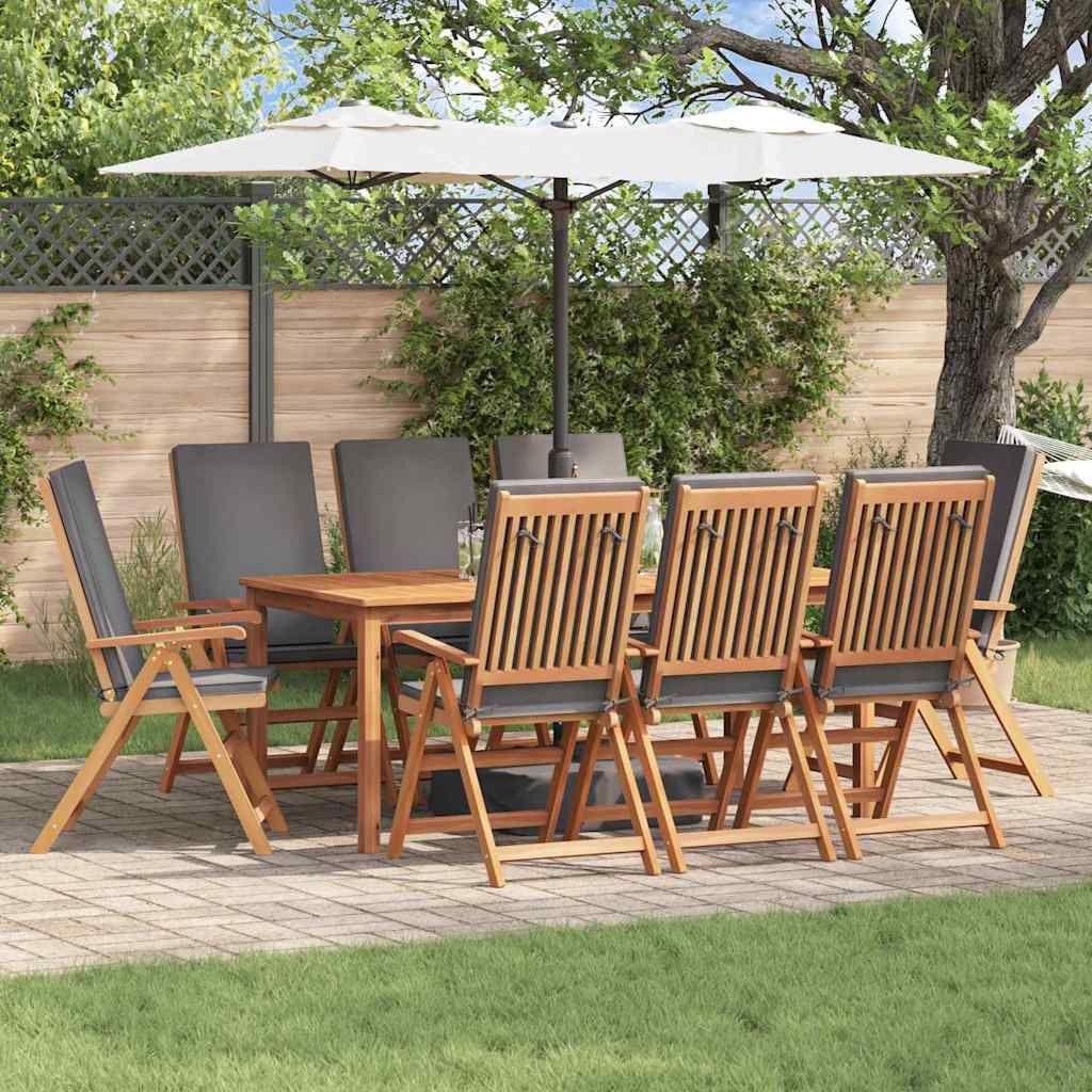 Tuinstoel 8 Pcs Bruin 57 X 71.5 X 104Cm Massief Teakhout