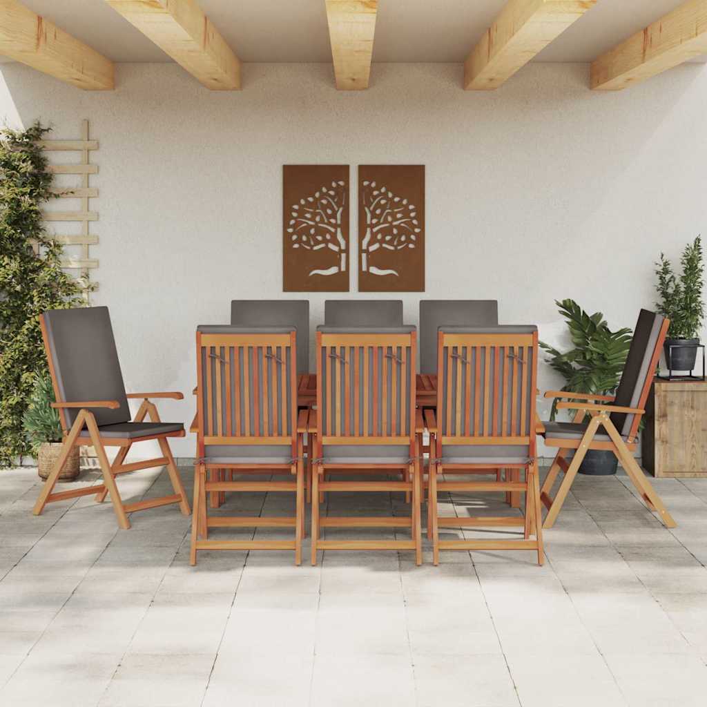Tuinstoel 8 Pcs Bruin 57 X 71.5 X 104Cm Massief Teakhout