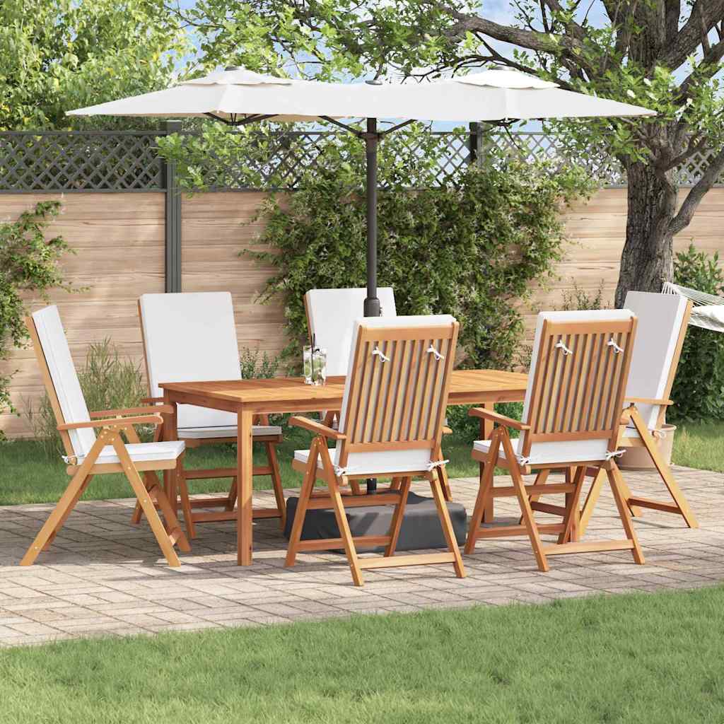 Tuinstoel 6 Pcs Bruin 57 X 71.5 X 104Cm Massief Teakhout