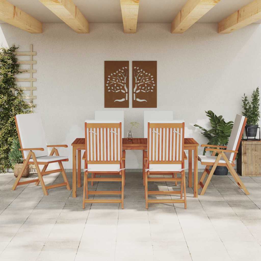 Tuinstoel 6 Pcs Bruin 57 X 71.5 X 104Cm Massief Teakhout