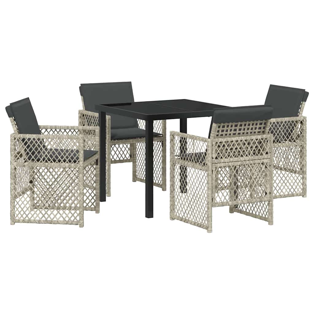 Tuin Eetset 5 Pcs Poly Rattan