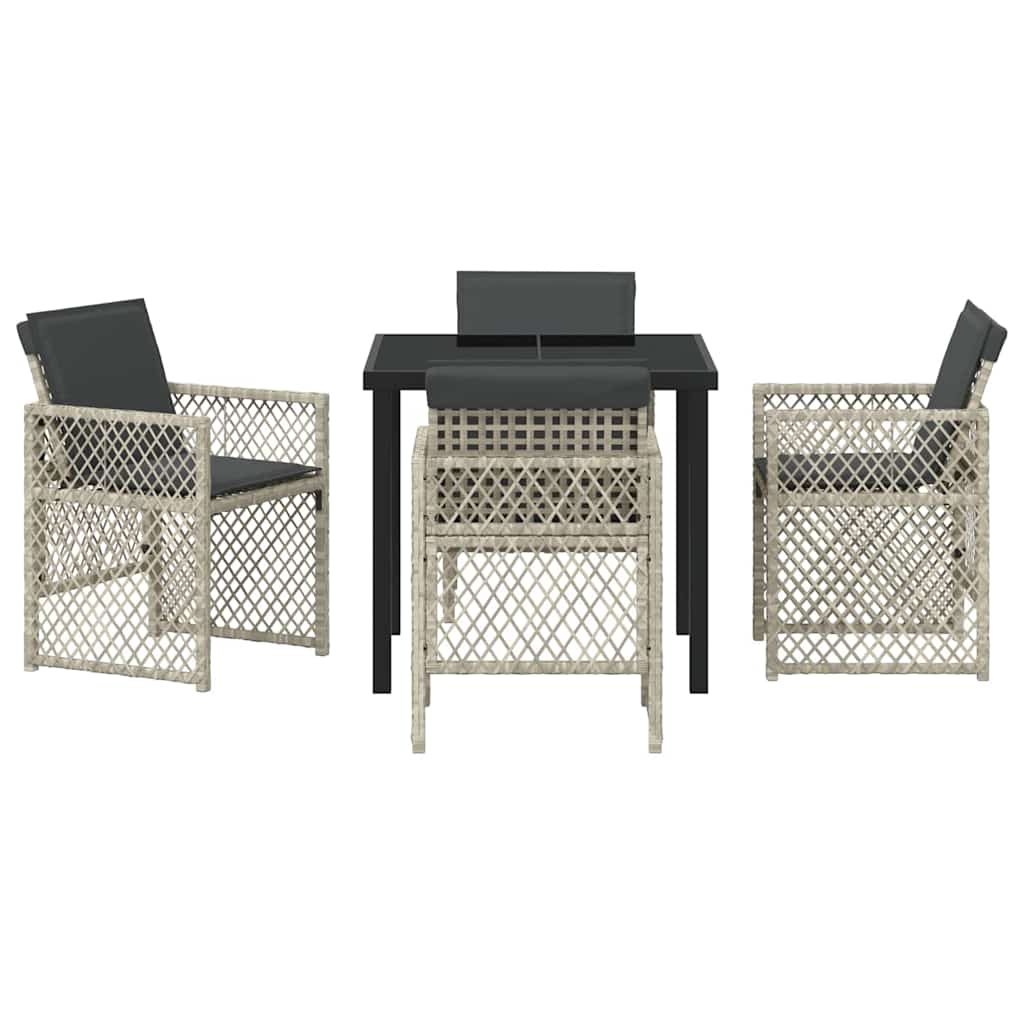 Tuin Eetset 5 Pcs Poly Rattan