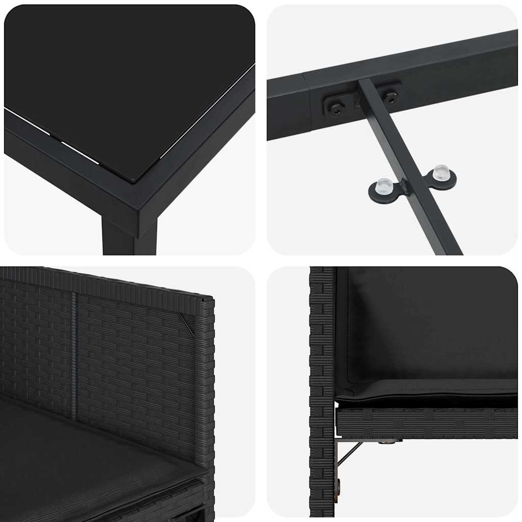 Tuin Eetset 5 Pcs Poly Rattan