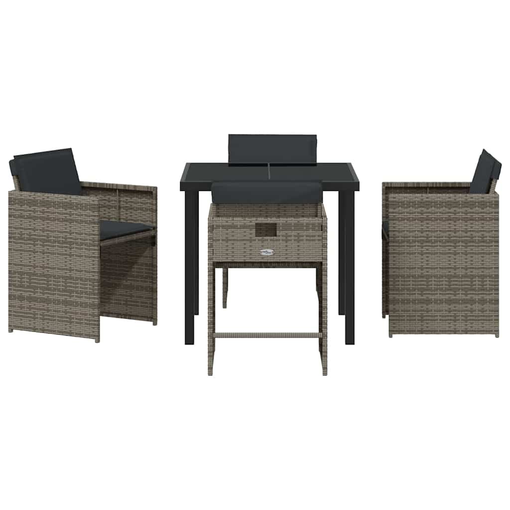 Tuin Eetset 5 Pcs Poly Rattan