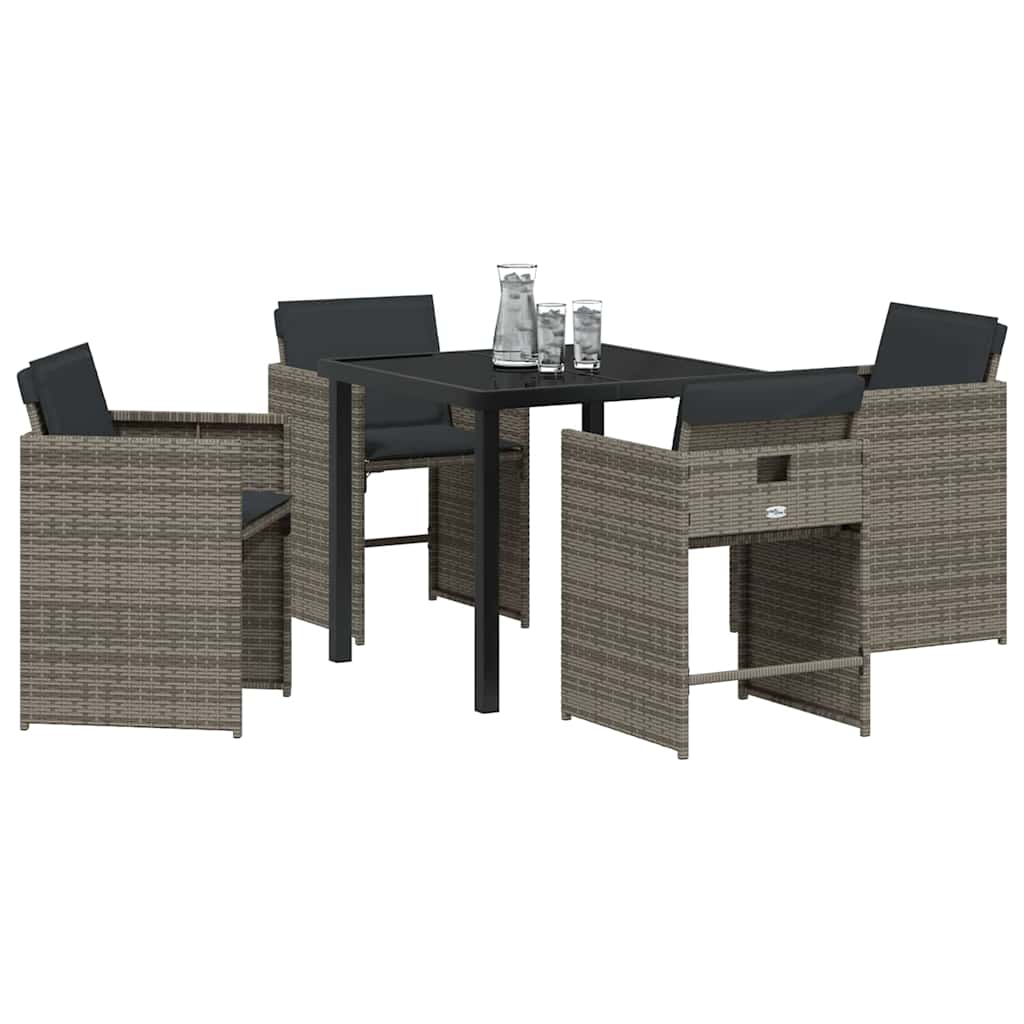Tuin Eetset 5 Pcs Poly Rattan