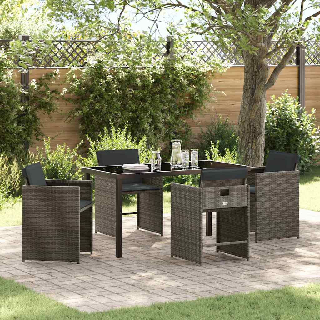 Tuin Eetset 5 Pcs Poly Rattan