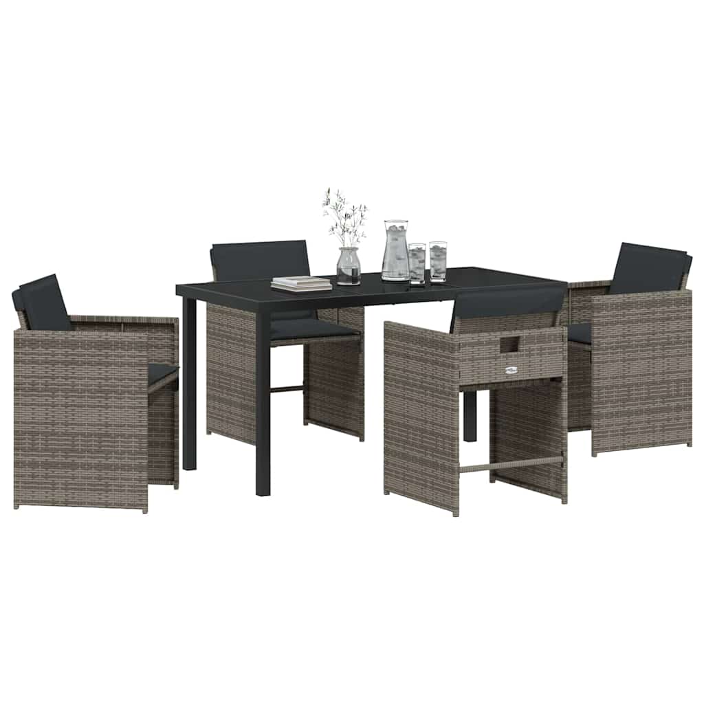 Tuin Eetset 5 Pcs Poly Rattan