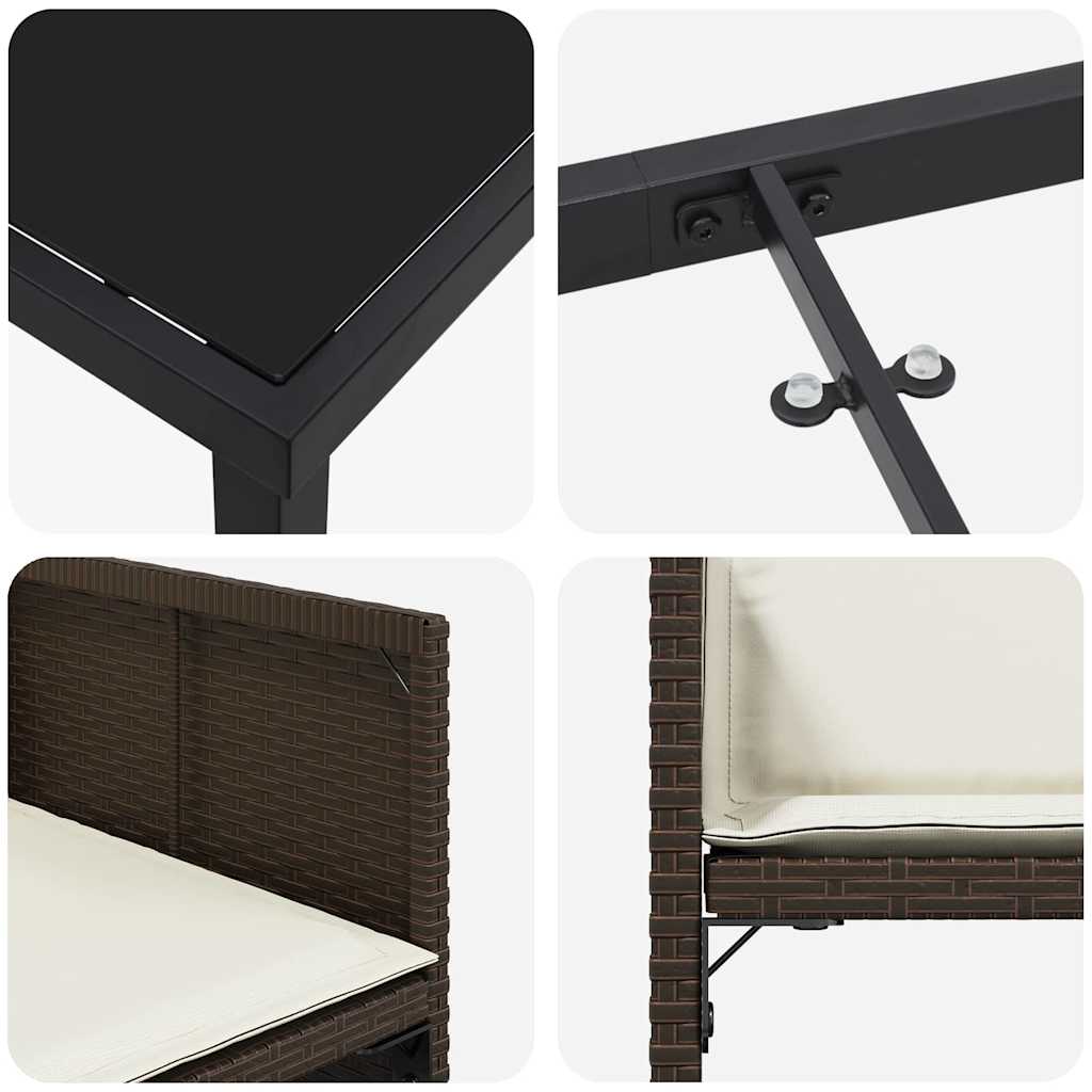 Tuin Eetset 5 Pcs Poly Rattan