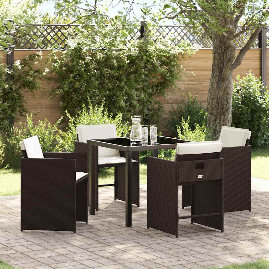 Tuin Eetset 5 Pcs Poly Rattan