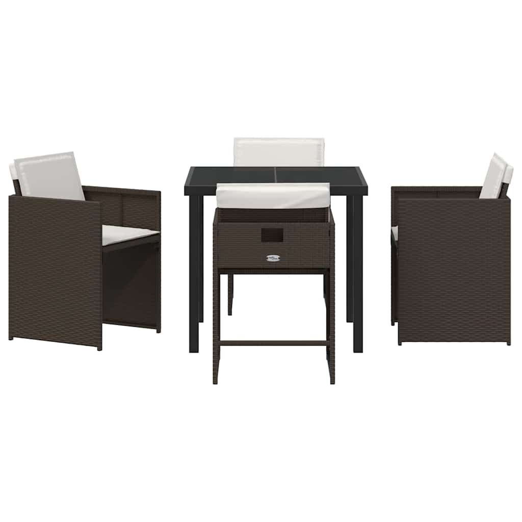 Tuin Eetset 5 Pcs Poly Rattan
