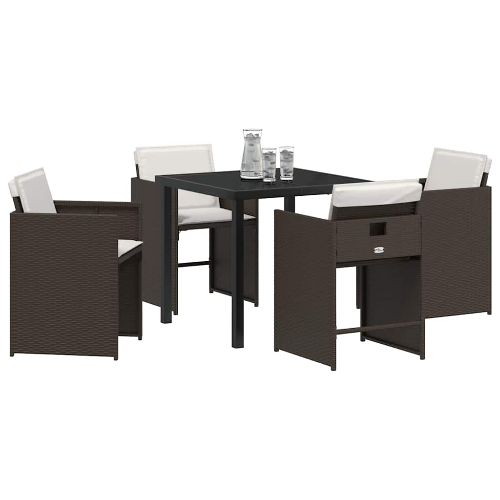 Tuin Eetset 5 Pcs Poly Rattan