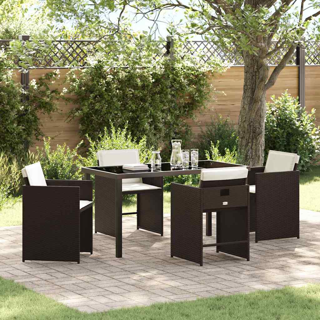Tuin Eetset 5 Pcs Poly Rattan