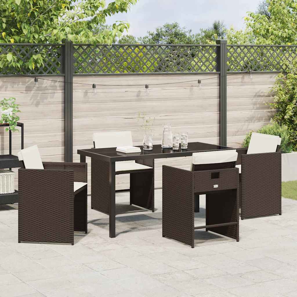 Tuin Eetset 5 Pcs Poly Rattan