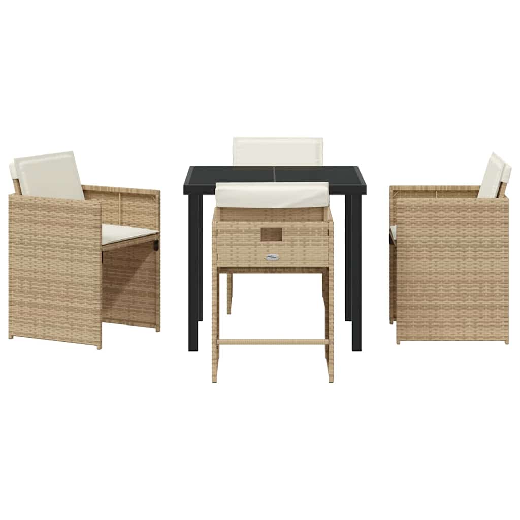 Tuin Eetset 5 Pcs Poly Rattan