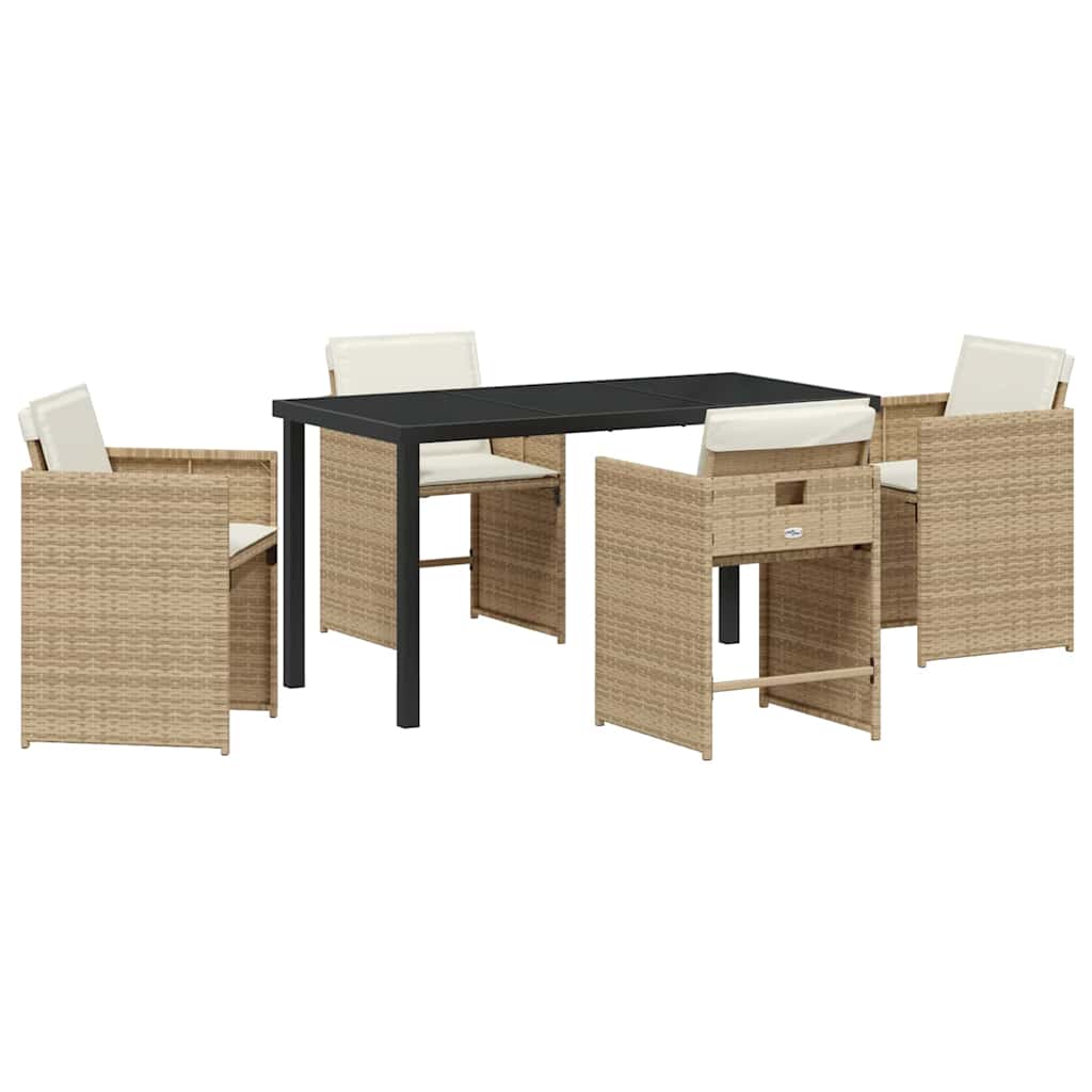 Tuin Eetset 5 Pcs Poly Rattan