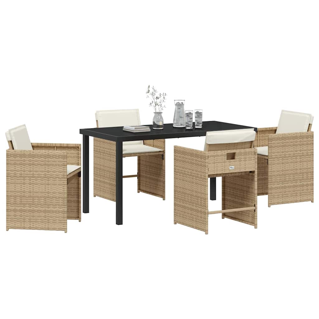 Tuin Eetset 5 Pcs Poly Rattan