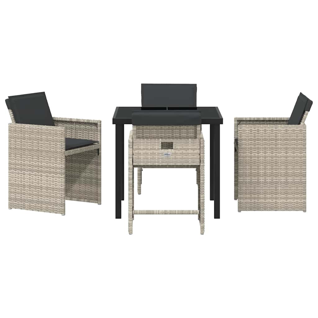 Tuin Eetset 5 Pcs Poly Rattan