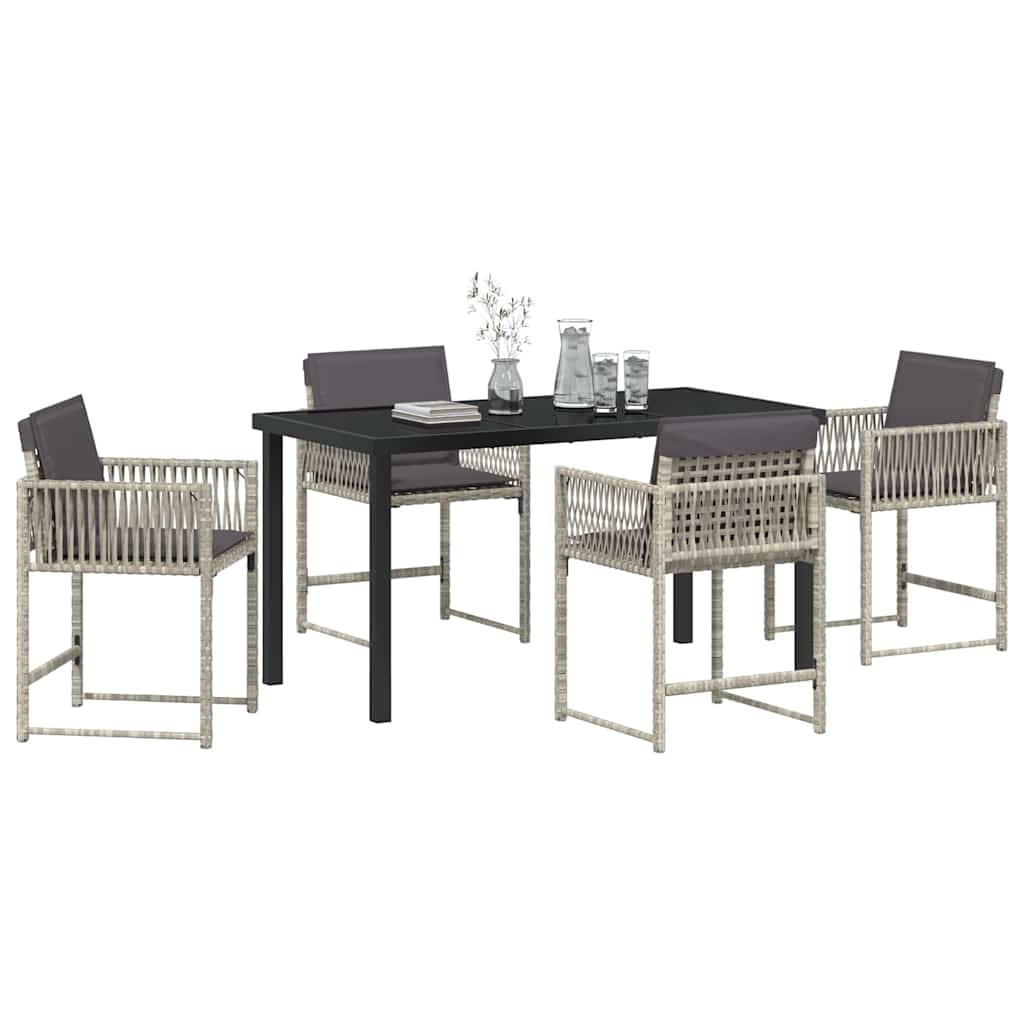 Tuin Eetset 5 Pcs Poly Rattan
