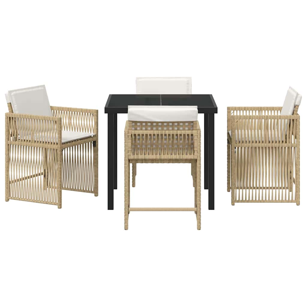 Tuin Eetset 5 Pcs Poly Rattan