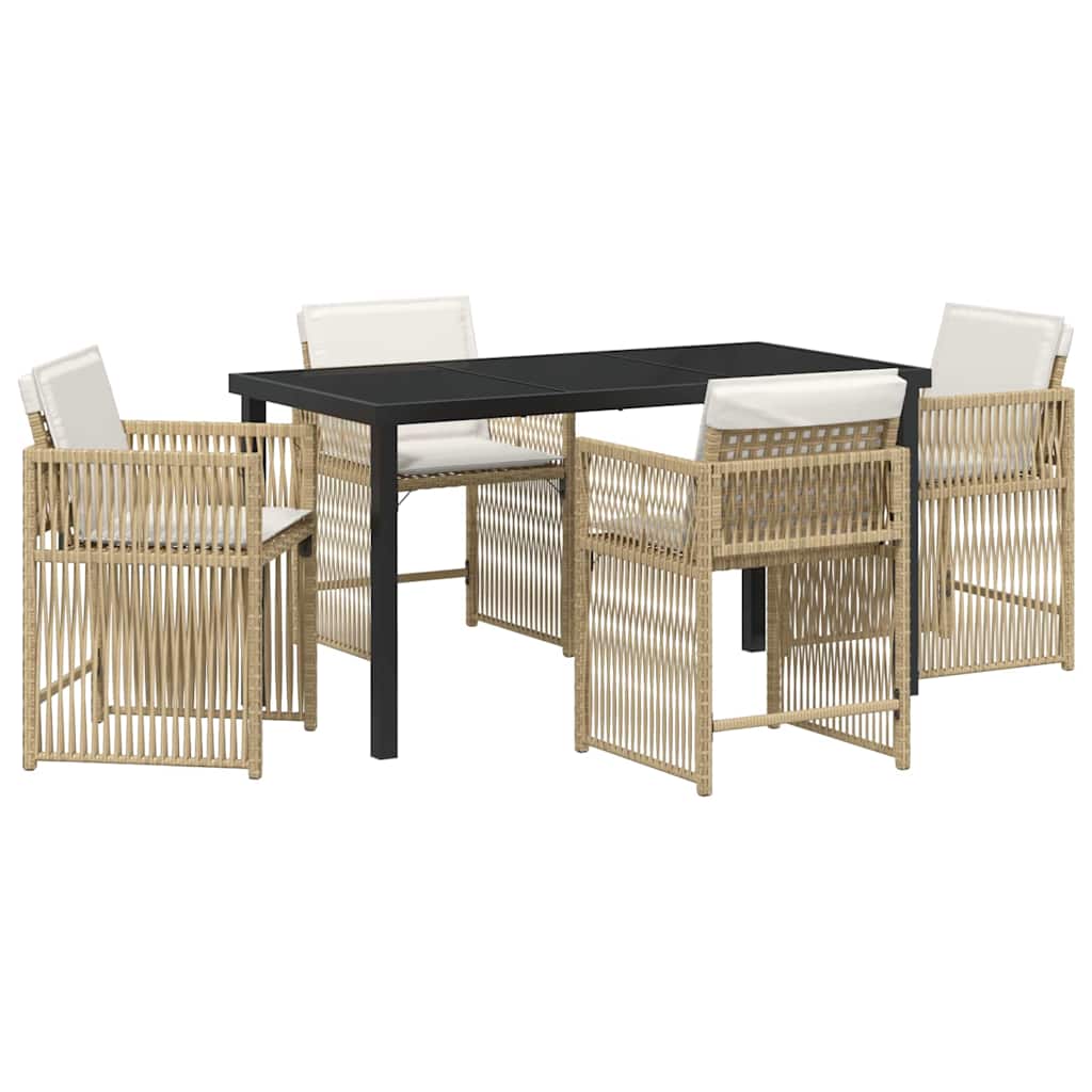Tuin Eetset 5 Pcs Poly Rattan