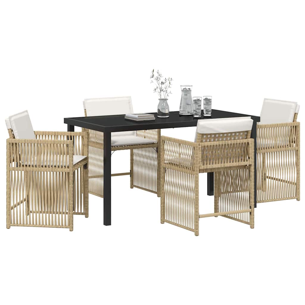 Tuin Eetset 5 Pcs Poly Rattan
