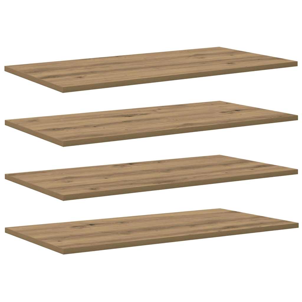 Boekenplank Bord 4 Pcs Bruin Bewerkt Hout Artisanaal Eikenkleurig