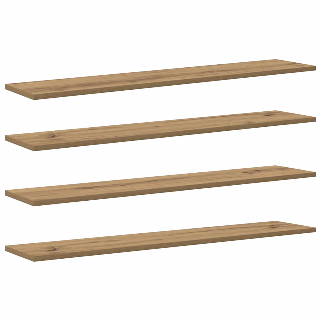 Boekenplank Bord 4 Pcs Bruin Bewerkt Hout Artisanaal Eikenkleurig