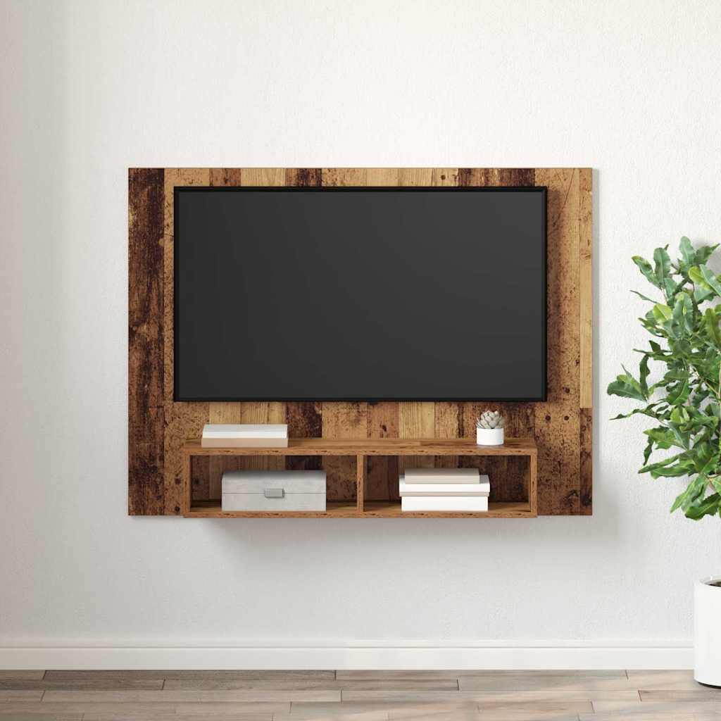 Wand Tv Kast 120 X 23.5 X 90 Cm Bewerkt Hout