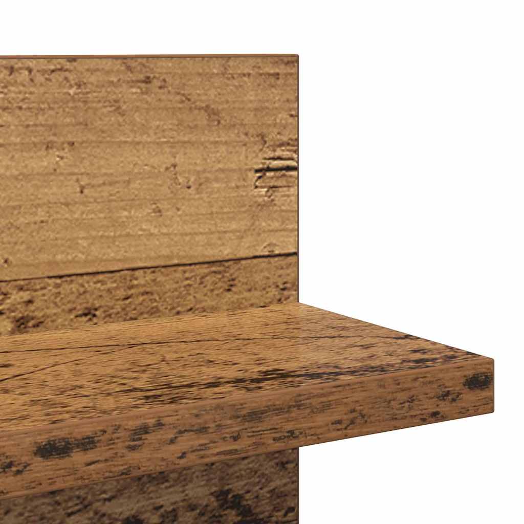 Wandplanken 2 Pcs 80 X 11,5 X 18 Cm Bewerkt Hout