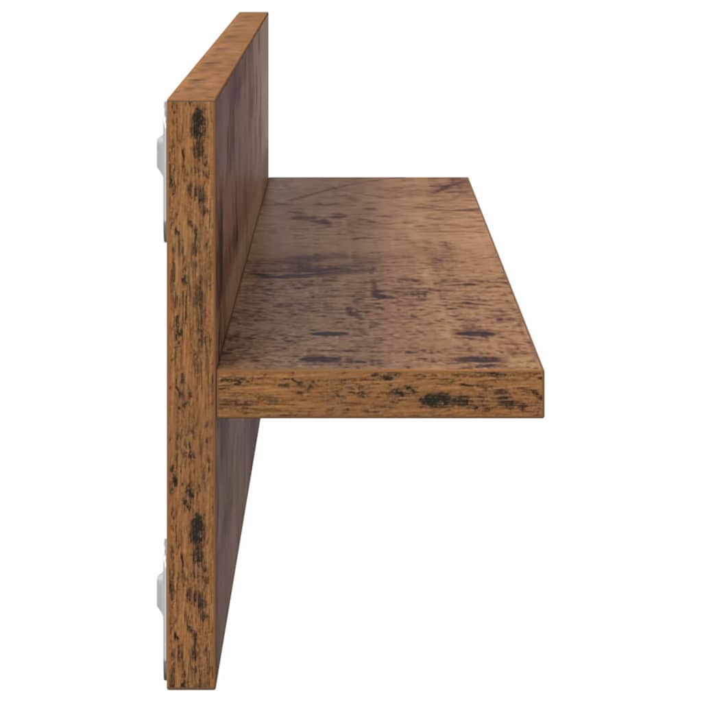 Wandplanken 2 Pcs 80 X 11,5 X 18 Cm Bewerkt Hout