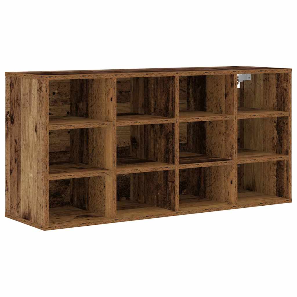 Schoenenkast Met Plank Bewerkt Hout