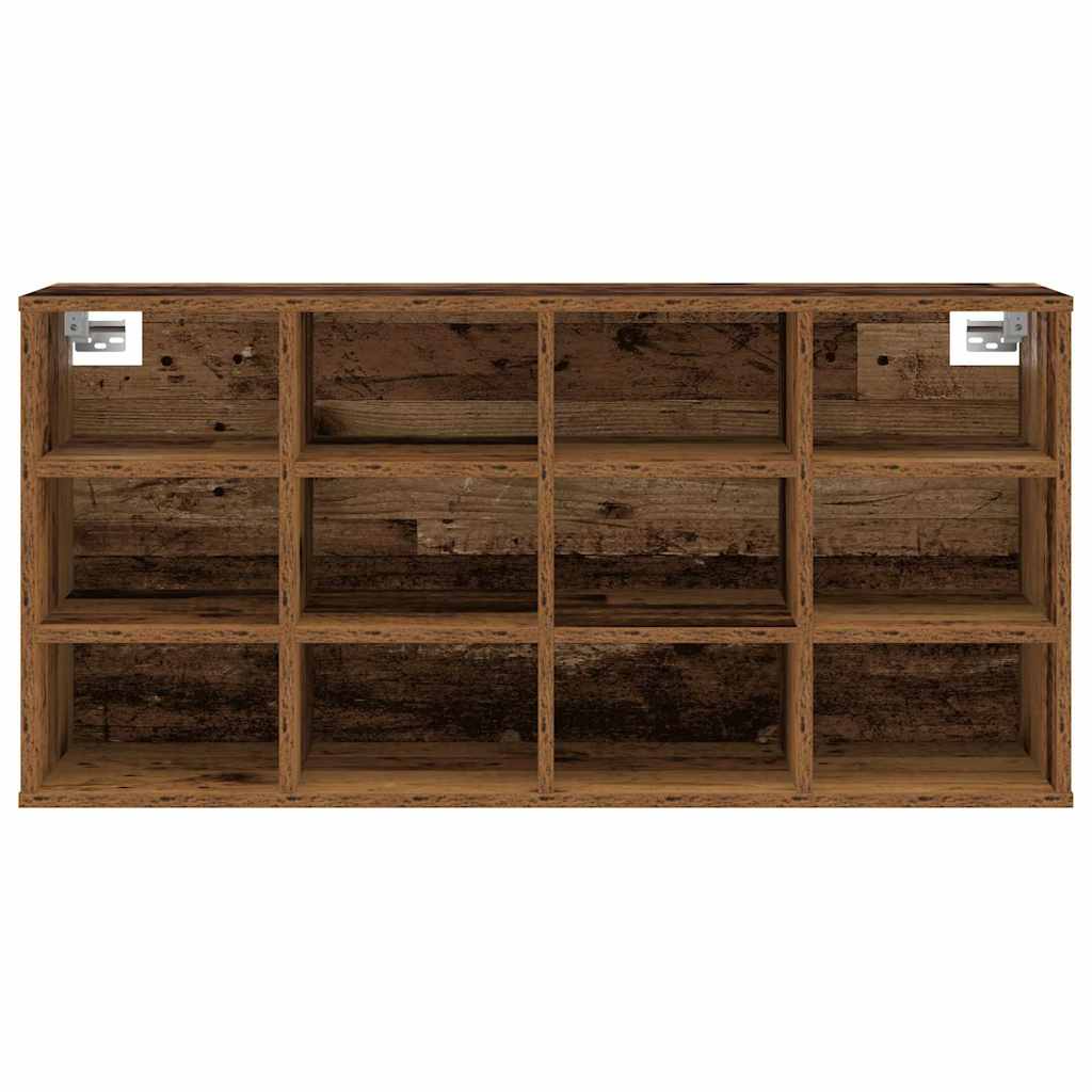 Schoenenkast Met Plank Bewerkt Hout