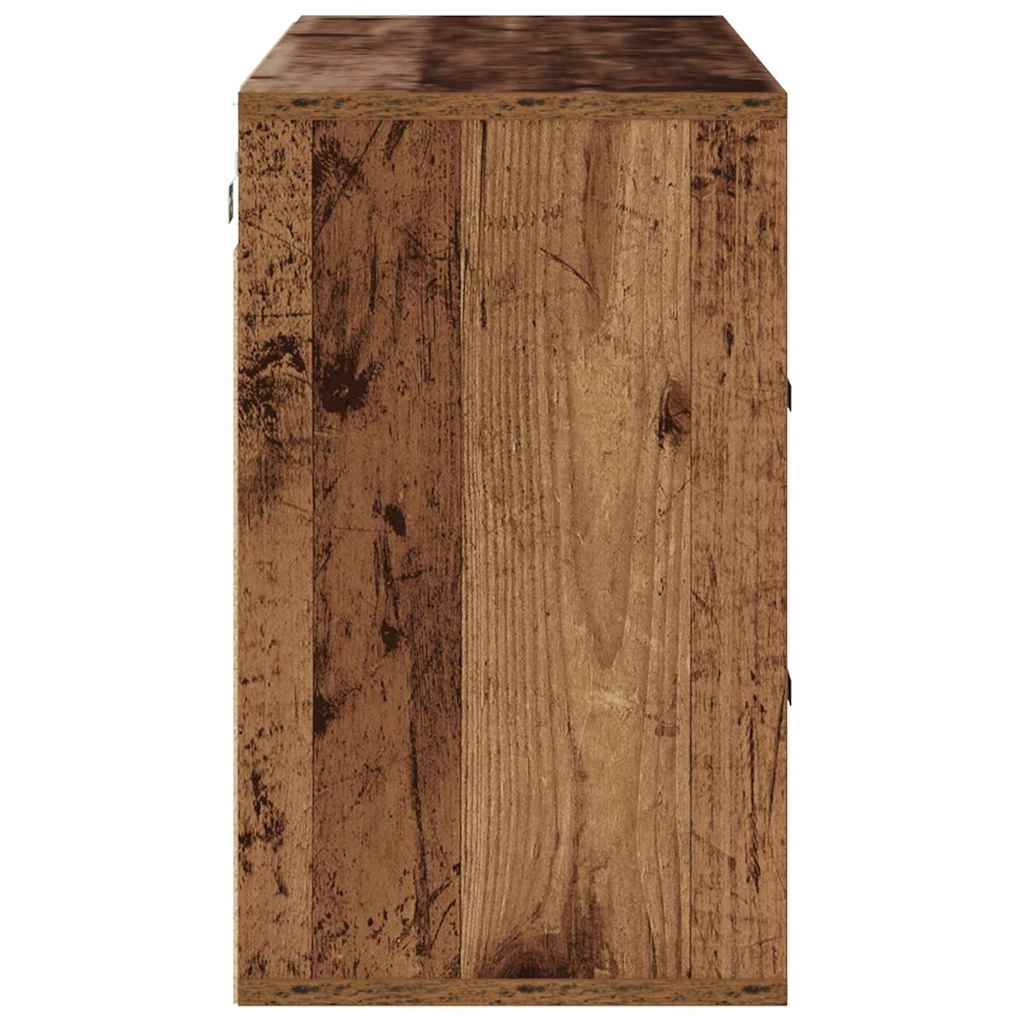 Schoenenkast Met Plank Bewerkt Hout