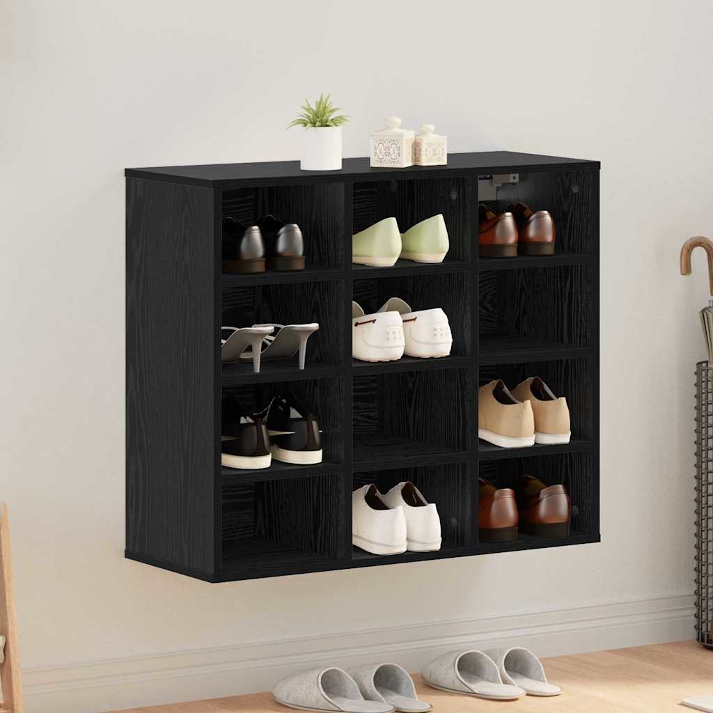 Schoenenkast Met Plank Bewerkt Hout