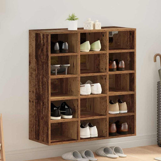 Schoenenkast Bewerkt Hout
