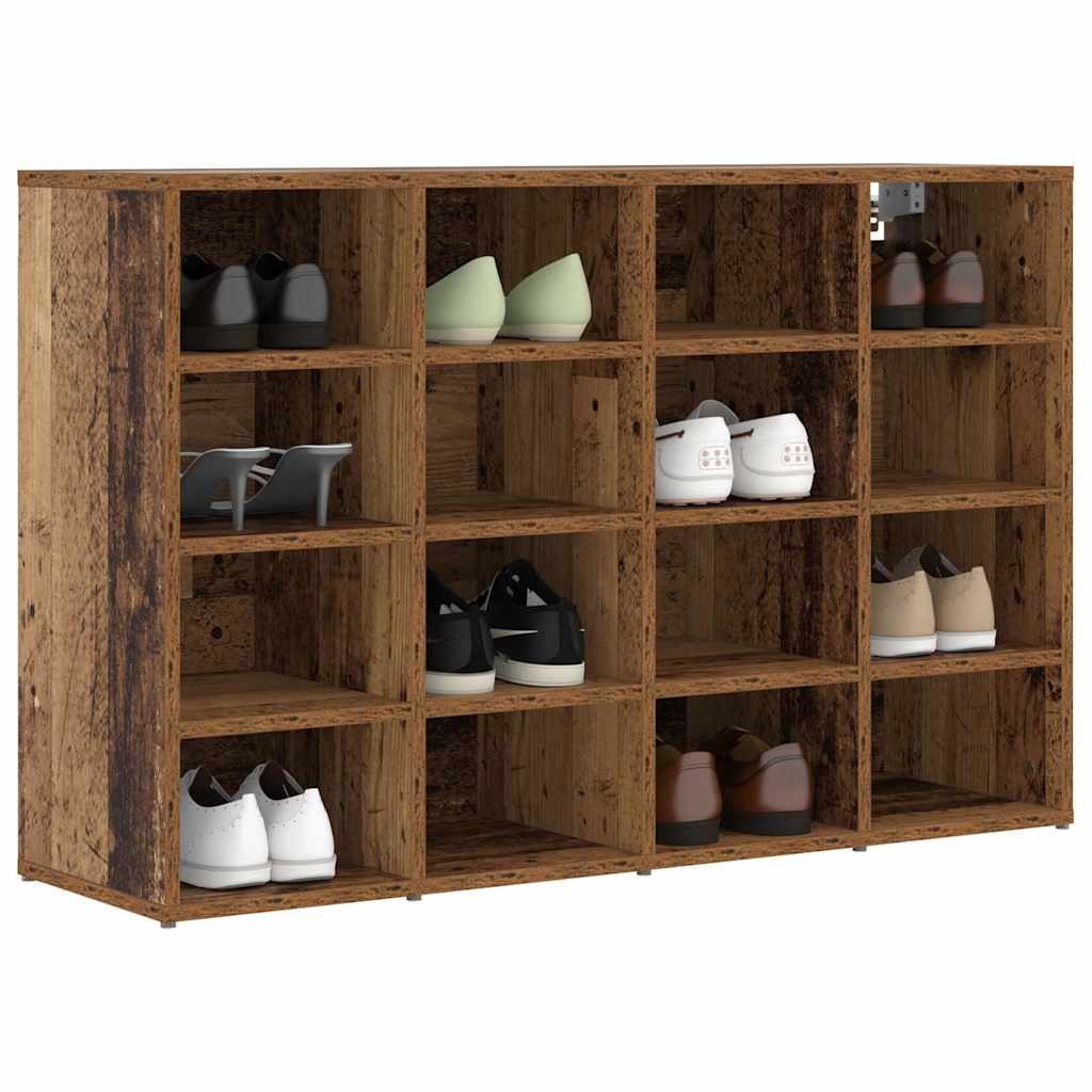 Schoenenkast Met Plank Bewerkt Hout