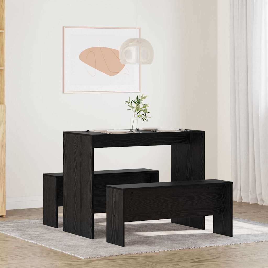 Eetkamerset 2 Pcs 97 X 47 X 75 Cm Bewerkt Hout