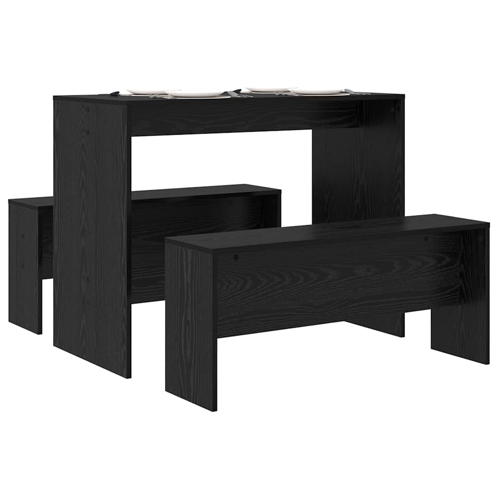 Eetkamerset 2 Pcs 97 X 47 X 75 Cm Bewerkt Hout