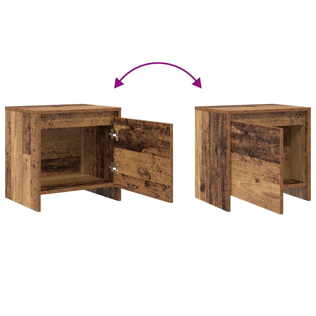 Nachtkastje 45 X 34 X 44.5 Cm Bewerkt Hout