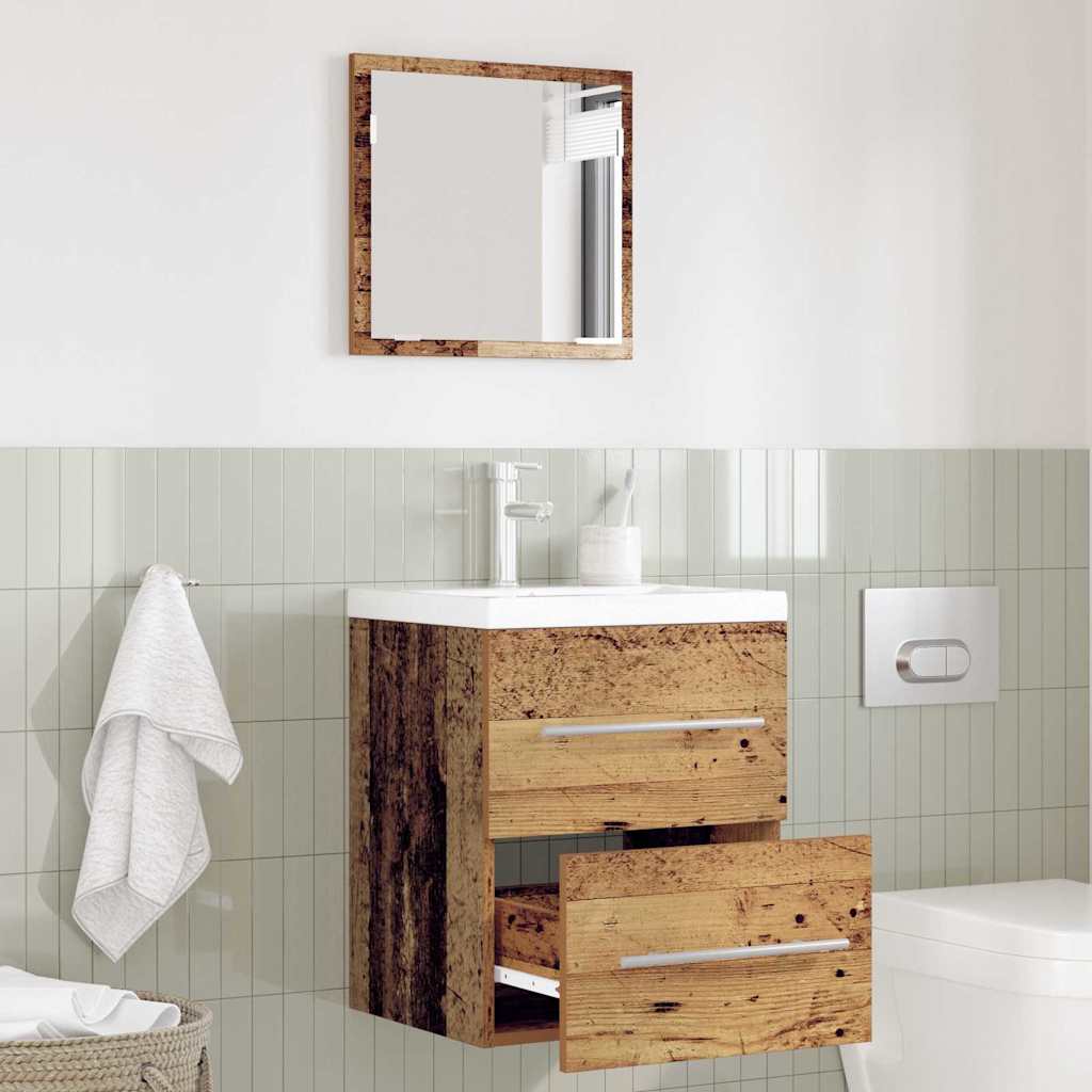 Badkamer Kast Met Lade 41 X 38.5 X 48 Cm Bewerkt Hout