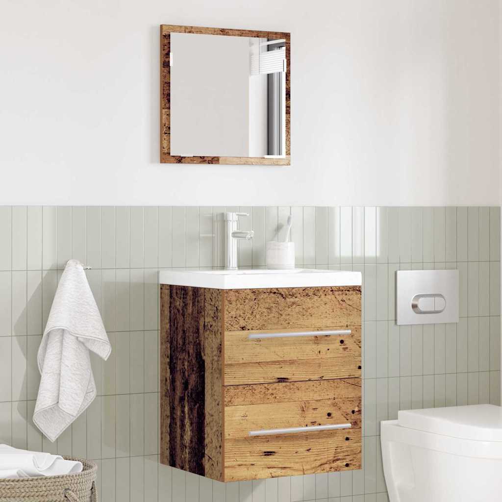 Badkamer Kast Met Lade 41 X 38.5 X 48 Cm Bewerkt Hout