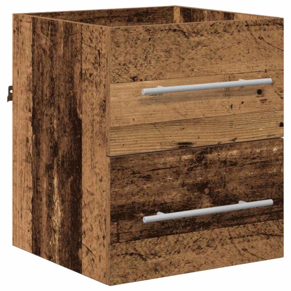 Badkamer Kast Met Lade 41 X 38.5 X 48 Cm Bewerkt Hout
