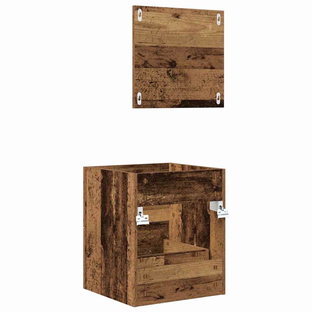 Badkamer Kast Met Lade 41 X 38.5 X 48 Cm Bewerkt Hout