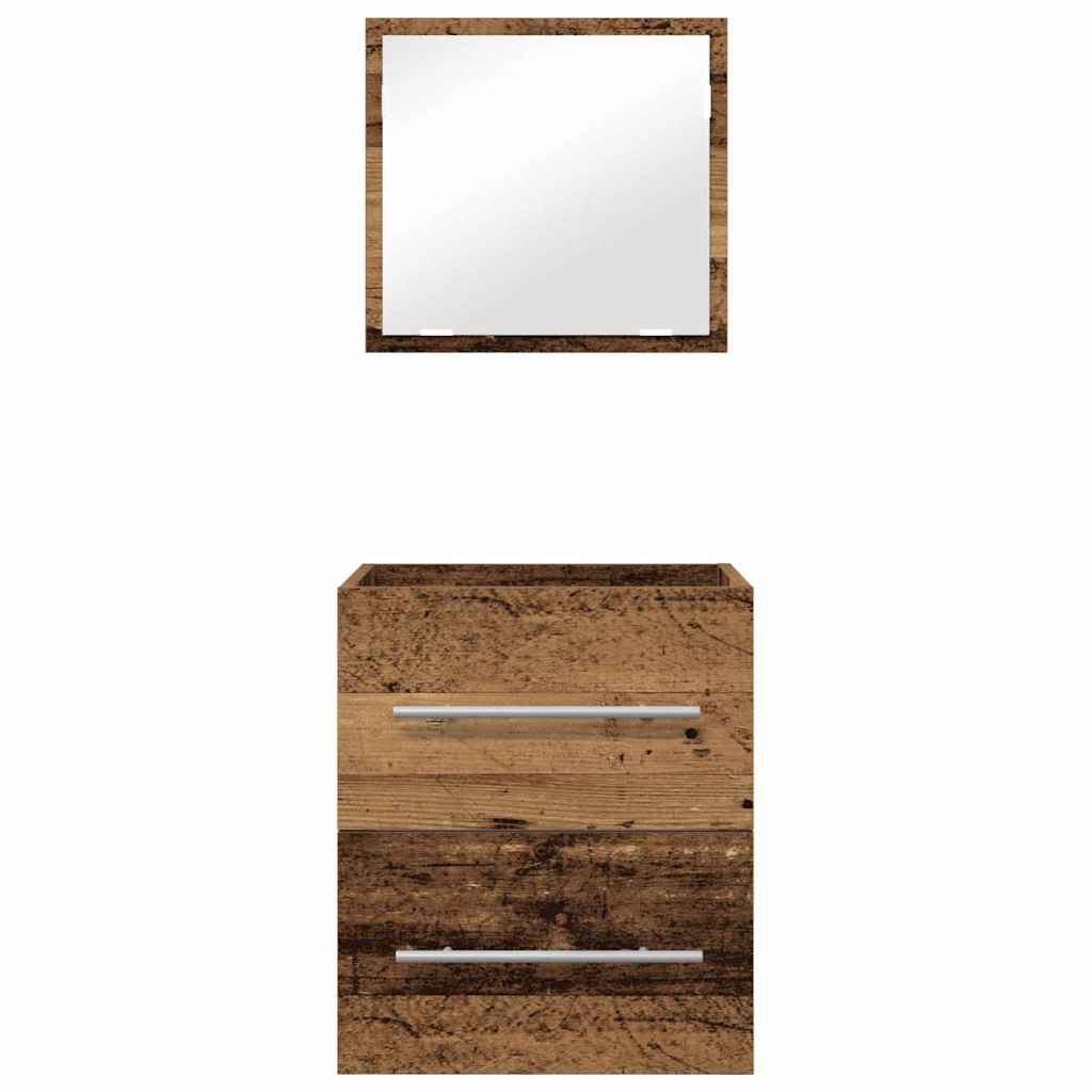 Badkamer Kast Met Lade 41 X 38.5 X 48 Cm Bewerkt Hout