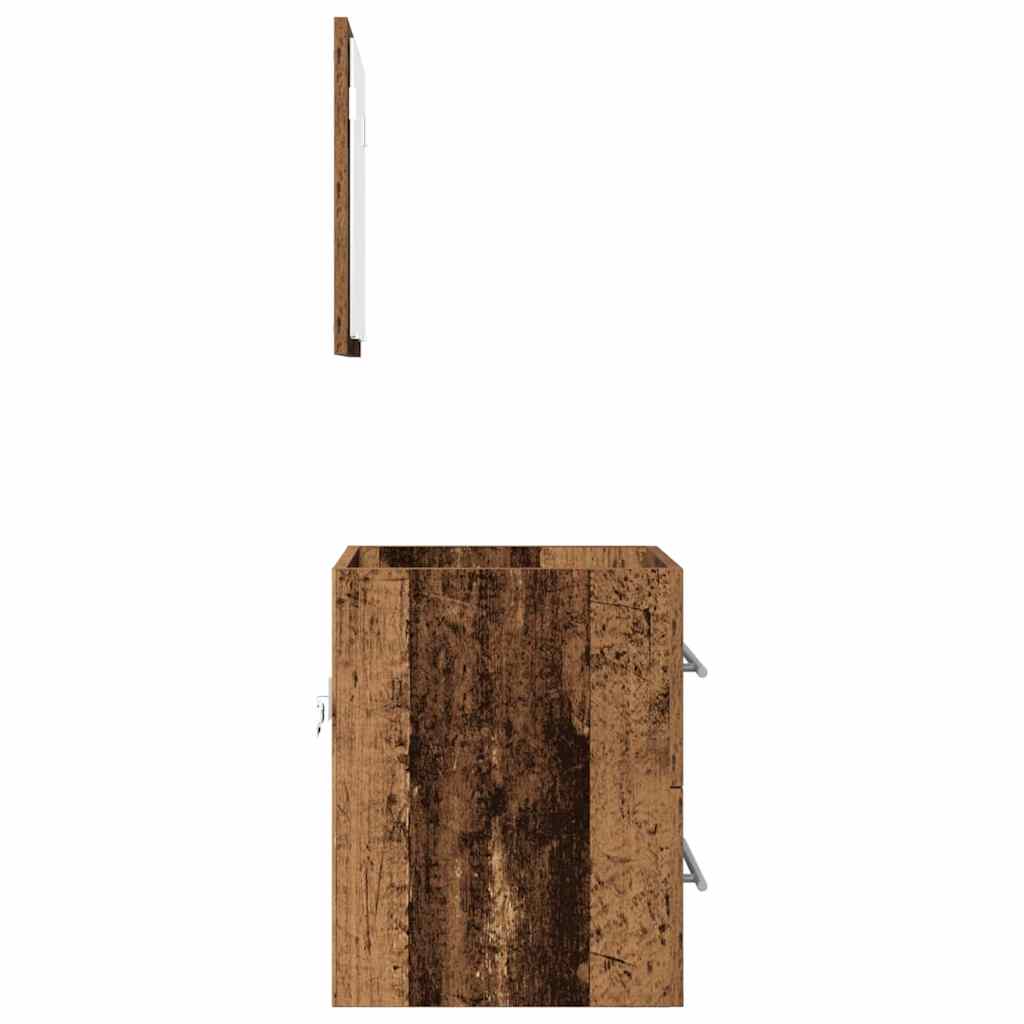 Badkamer Kast Met Lade 41 X 38.5 X 48 Cm Bewerkt Hout