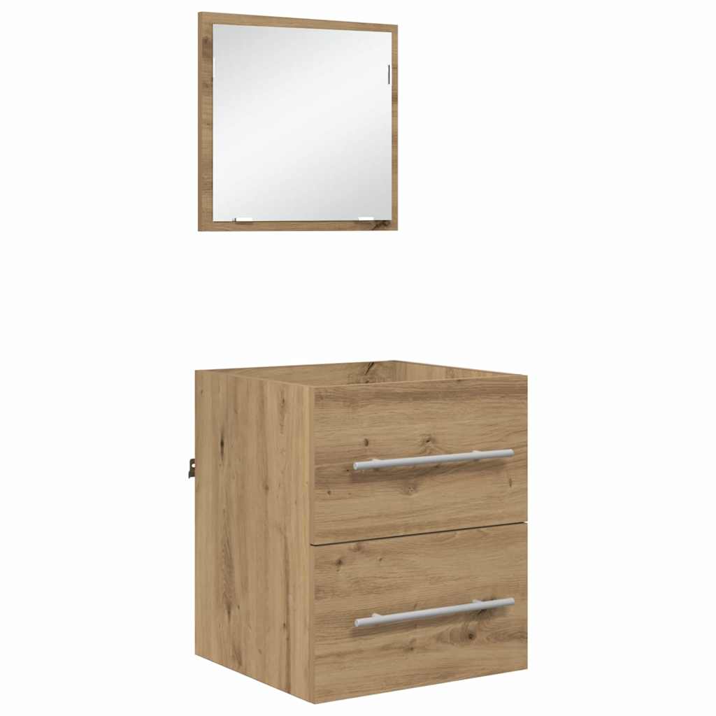 Badkamer Kast Met Lade 41 X 38.5 X 48 Cm Bewerkt Hout