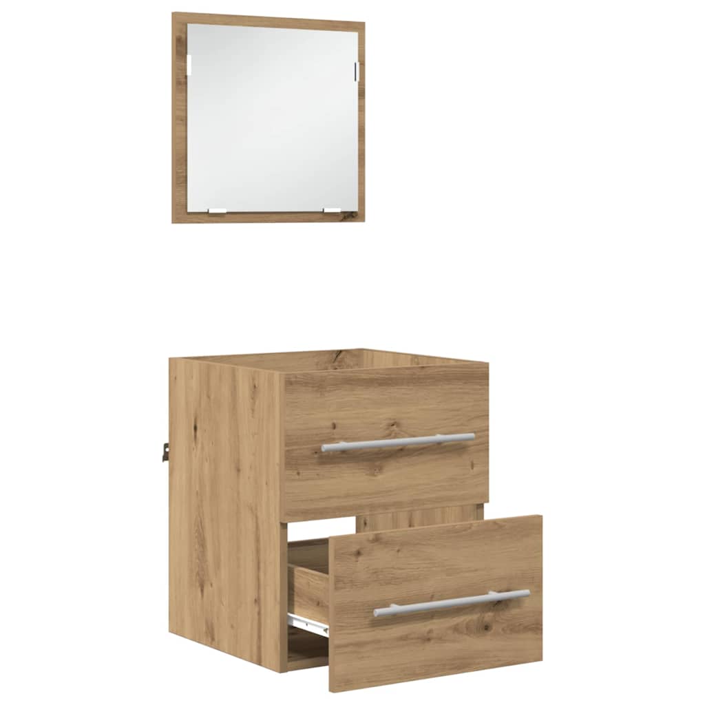 Badkamer Kast Met Lade 41 X 38.5 X 48 Cm Bewerkt Hout